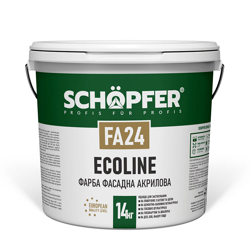 Фарба акрилова фасадна FA-24 ECOLINE 14,0кг SCHÖPFER